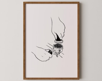 Espresso coffee poster | Kitchen coffee print | Kitchen wall art | Vintage coffee poster | Coffee Gift