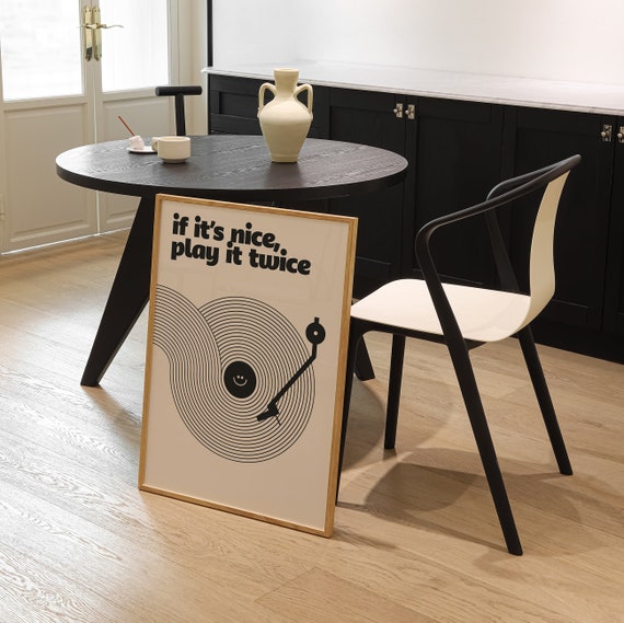 If It's Nice Play It Twice | Music Print | Music Wall Art | Poster