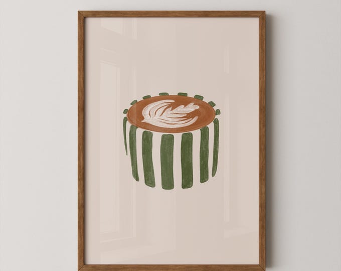Flat White Print | Coffee art | Coffee poster | Coffee gift | Kitchen art