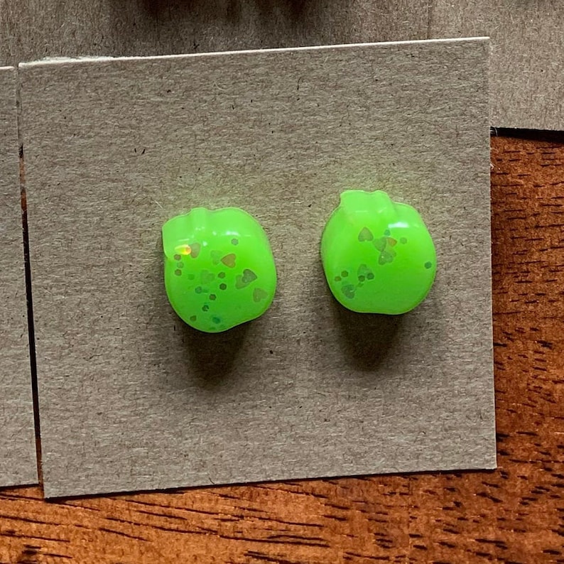 Resin Earring Studs Stainless Steel for Sensitive Ear Etsy