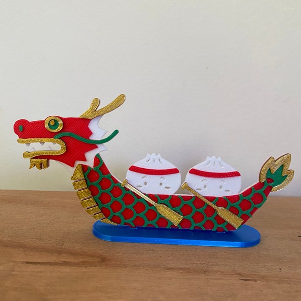 Dragon Boat Photo Stand, Dragon Boat Gift, Dragon Boat Festival, Photo Clip Stand, Polaroid Photo Stand, Dumpling Decor