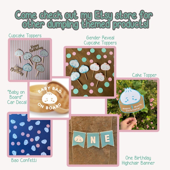 Dumpling Cupcake Toppers Home & Hobby Food & Fermenting Craft Supplies ...