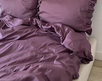 Jupe De Lit Queen Waverly Garden Room Violette Volants 15 Pouces - Coton Multicolore