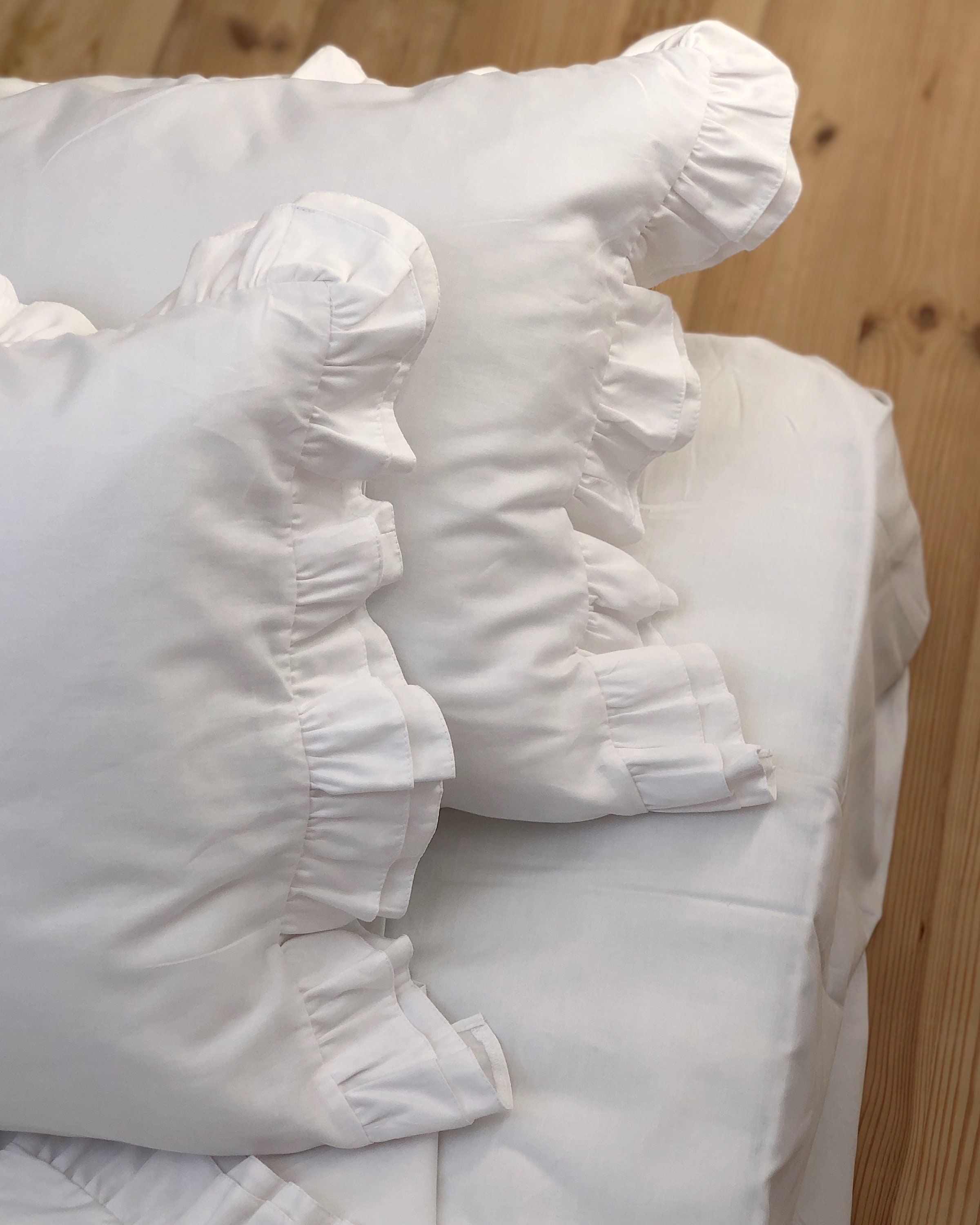White Ruffle Pillow Etsy Canada