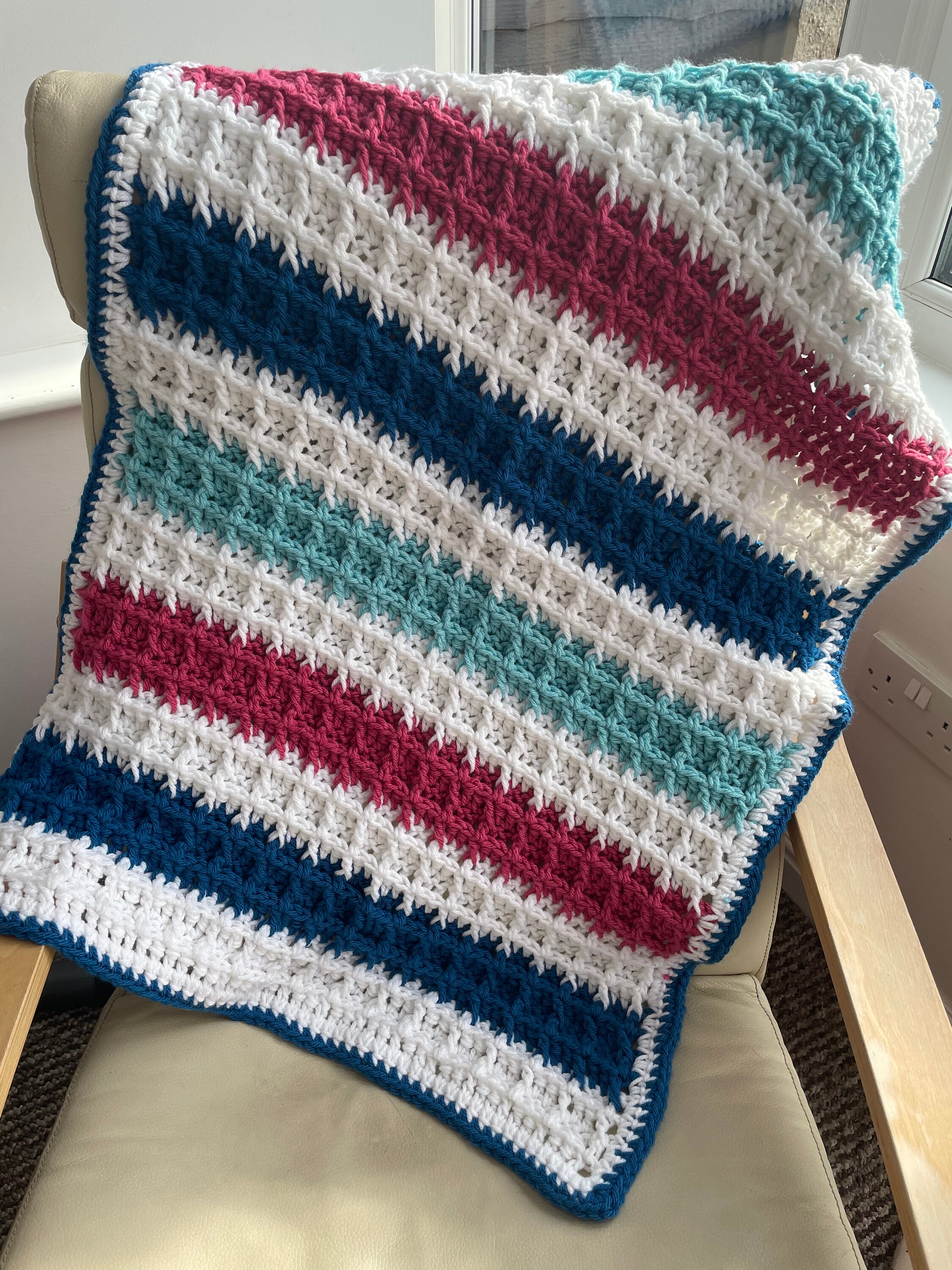 Handmade Intricately Detailed Crocheted Baby Blankets Medium to Large