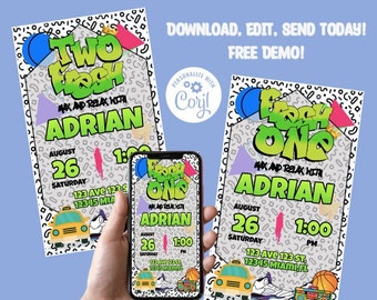 Fresh one | Two Fresh Birthday Invitation Digital Download iPhone