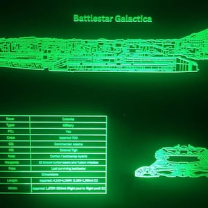 Battlestar Galactica Galactica Acrylic Edge lit Screen