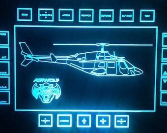 Airwolf lighted screen display edge lit
