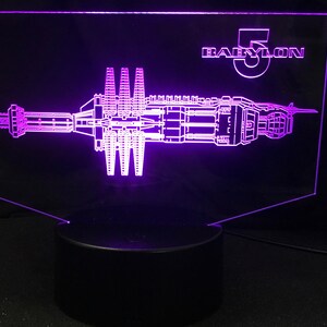Babylon 5 Space Station Lit Screen