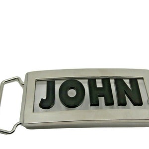 Adjustable Chrome Metal Smooth Finish Silver Belt Buckle Personalized Custom Any Name & Word Men Clothing Accessory Accessories Belt Buckles