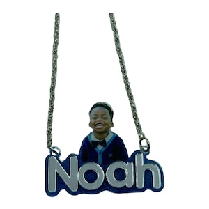 Your Custom Picture Photo Printed on Premium Clear Acrylic Necklace Pendant Personalized Free Laser Cut Name With Quality Choice Chain- WOW!