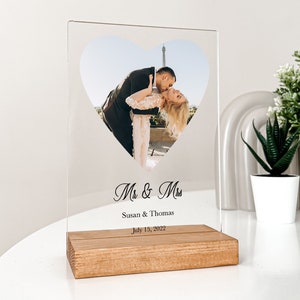 Custom Personalized Photo Picture Plaque, Wedding Anniversary Engagement Home Décor for Her ...