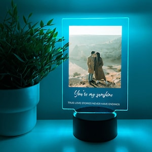 Aangepaste foto foto gepersonaliseerde LED-verlichting • Beste vrienden • Valentijn • Verloving • Familie • Cadeau voor haar • Cadeau voor hem • Koppels Cadeau