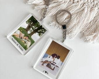 Custom Photo Keychain | Personalized Photo Keychain | Anniversary Gift | Gift for Him | Gift for Her, Key Chain Ring Keyrings Picture Gift