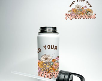 Sports Water Bottle 18/32 oz Stainless Steel Insulated Flasks Keeps Drinks Cold Personalized MA MA Mom Mommy Mother Happy Mother's Day Gifts