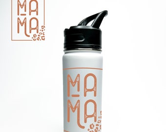 Sports Water Bottle 18/32 oz Stainless Steel Insulated Flasks Keeps Drinks Cold Personalized MA MA Mom Mommy Mother Happy Mother's Day Gifts