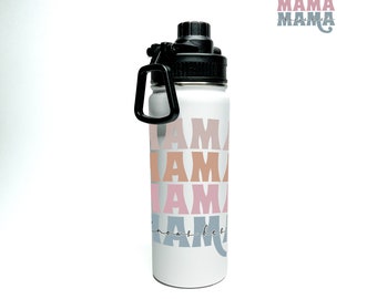 Sports Water Bottle 18/32 oz Stainless Steel Insulated Flasks Keeps Drinks Cold Personalized MA MA Mom Mommy Mother Happy Mother's Day Gifts