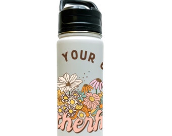 Sports Water Bottle 18/32 oz Stainless Steel Insulated Flasks Keeps Drinks Cold Personalized MA MA Mom Mommy Mother Happy Mother's Day Gifts