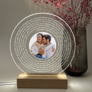 Aufmachung Ihrer eigenen Stimme des Lebens Personalisierte benutzerdefinierte Vinyl-Schallplatte Songtexte LED-Licht-Druck-erinnerungen Erste Tänze Jahrestag Hochzeitsgeschenk