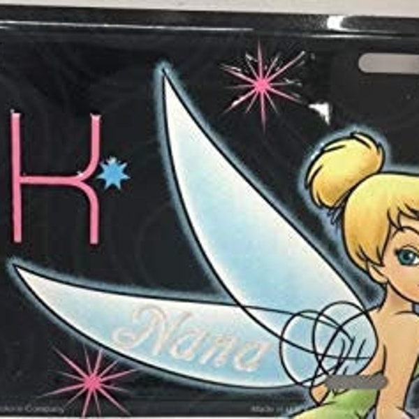 Blechklingel Personalisiertes Lizenz-Vanity-Plättchen Frei graviert Auto Tinkerbell Car Tag Fairy Princess Nummernschild Wunderschön gestaltet