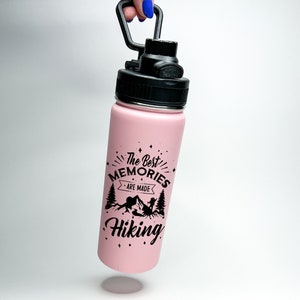Hiking Exploring Walking Camping Backpack Hike Mountain Climb Sports Water Bottle 18/32 oz Stainless Steel Insulated Flasks Keeps Drink Cold