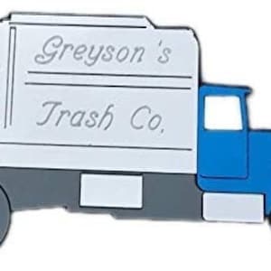 Sanitation Trash Garbage Truck Wall Art Design Home Decor Hanging Personalized Mirror Wall Decoration For Your Room With Your Name On It!