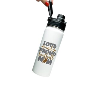 Personalized Insulated Stainless Steel Sports 18/32oz Water Bottle Custom Football Player Mom ChoiceDesign Classic Thermal Flasks Easy Carry