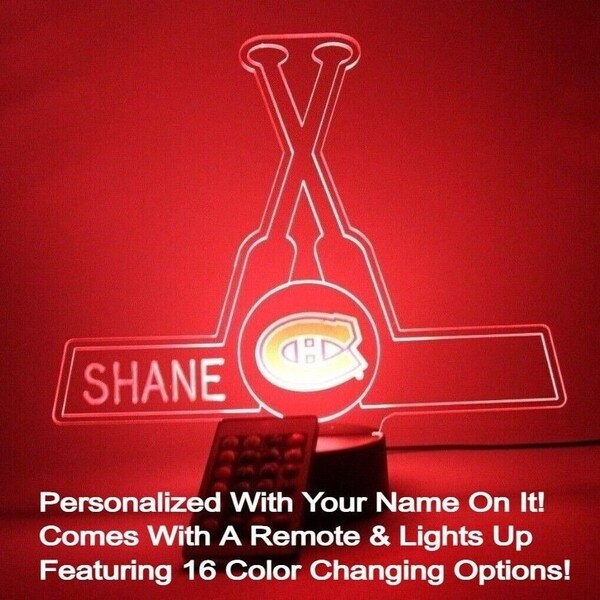 Canadiens Desk Lamp Etsy