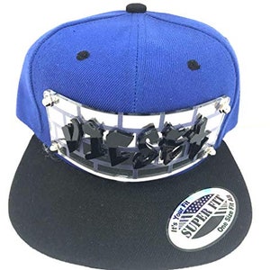 Personalized Custom Snapback Hat Six Panel Flat Bill Snap Back Hat Cap, Laser Cut Graffiti Letters, Custom Made to Order, Exclusive Creation