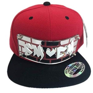 Sombrero Snapback personalizado personalizado de seis paneles de factura plana Snap Back Hat Cap, letras de graffiti cortadas con láser, hecho a medida, creación exclusiva