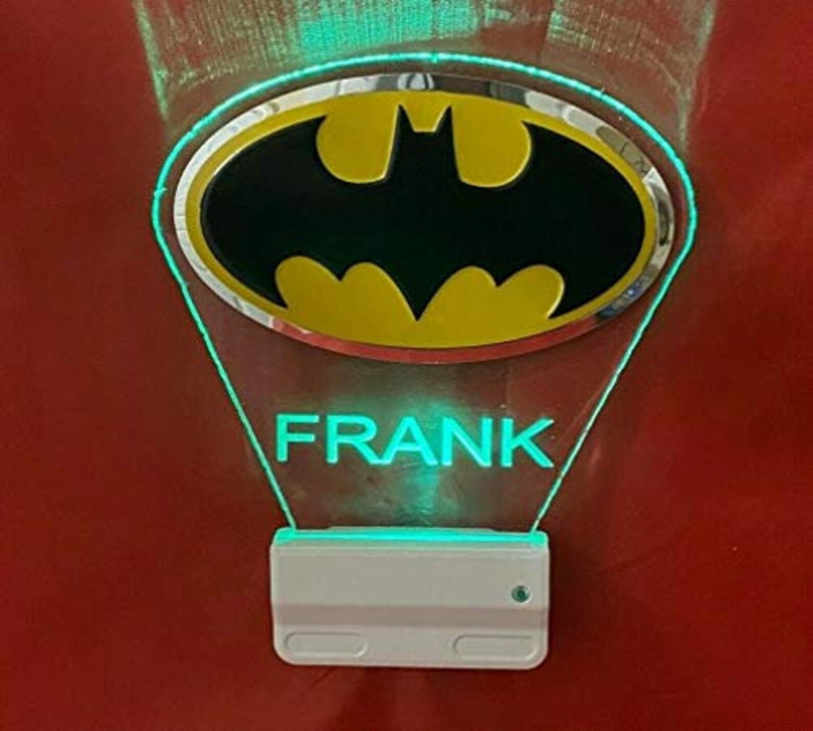 Batman Night Light Multi Color Personalized LED Wall Plugin Etsy