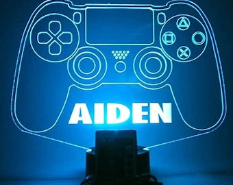 Video Game Controller Console Controller Gaming Room Night Light Up Table Lamp LED Personalized, It's Wow With Remote 16 Colors, Great Gift