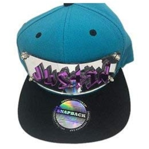 Personalized Custom Snapback Hat Six Panel Flat Bill Snap Back Hat Cap, Laser Cut Graffiti Letters, Custom Made to Order, Exclusive Creation