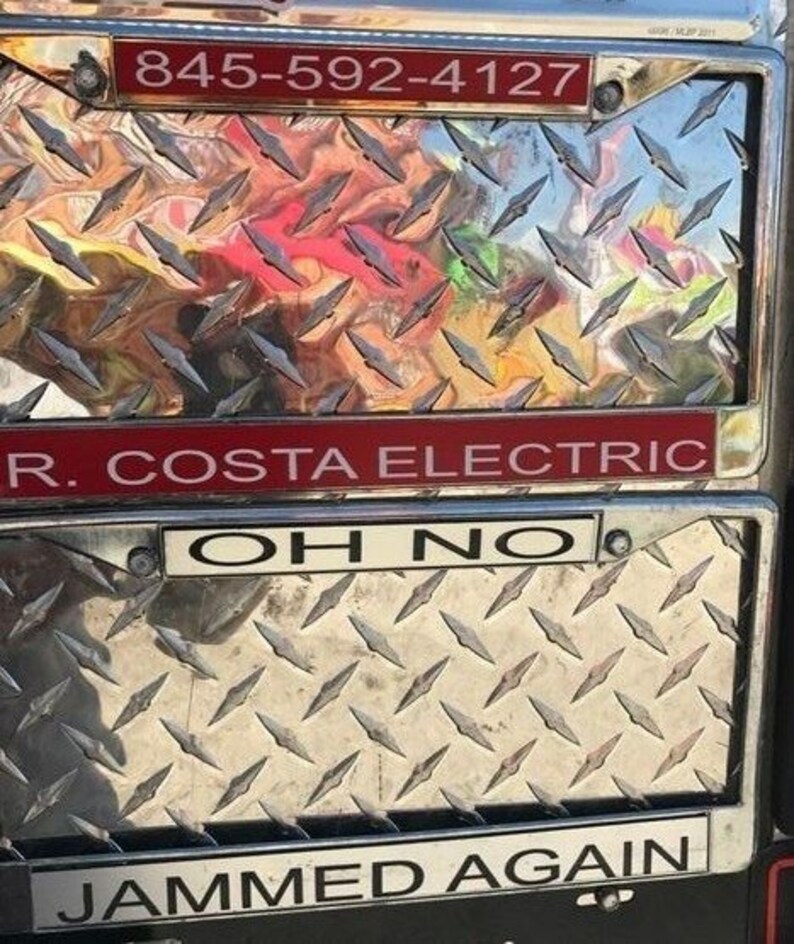 Chrome License Plate Frame Metal Custom Personalized Engraved Etsy