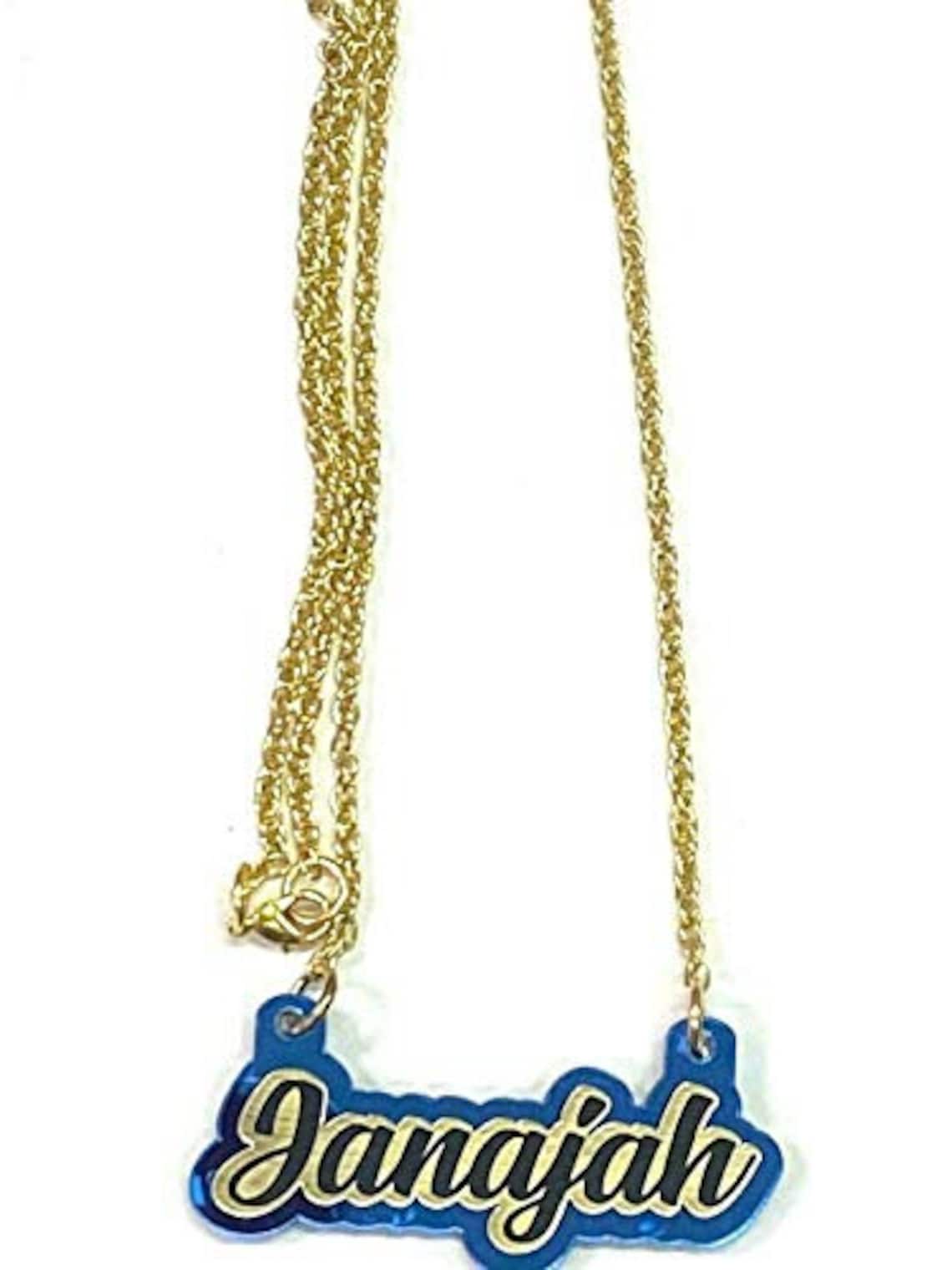 Personalized Name Plate Custom Name Necklace Nameplate Chain Etsy