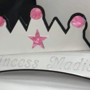 prinses wall art design home decor opknoping gepersonaliseerde gratis gegraveerde spiegel prinses kroon decoratie meisjes kamer met uw naam erop!