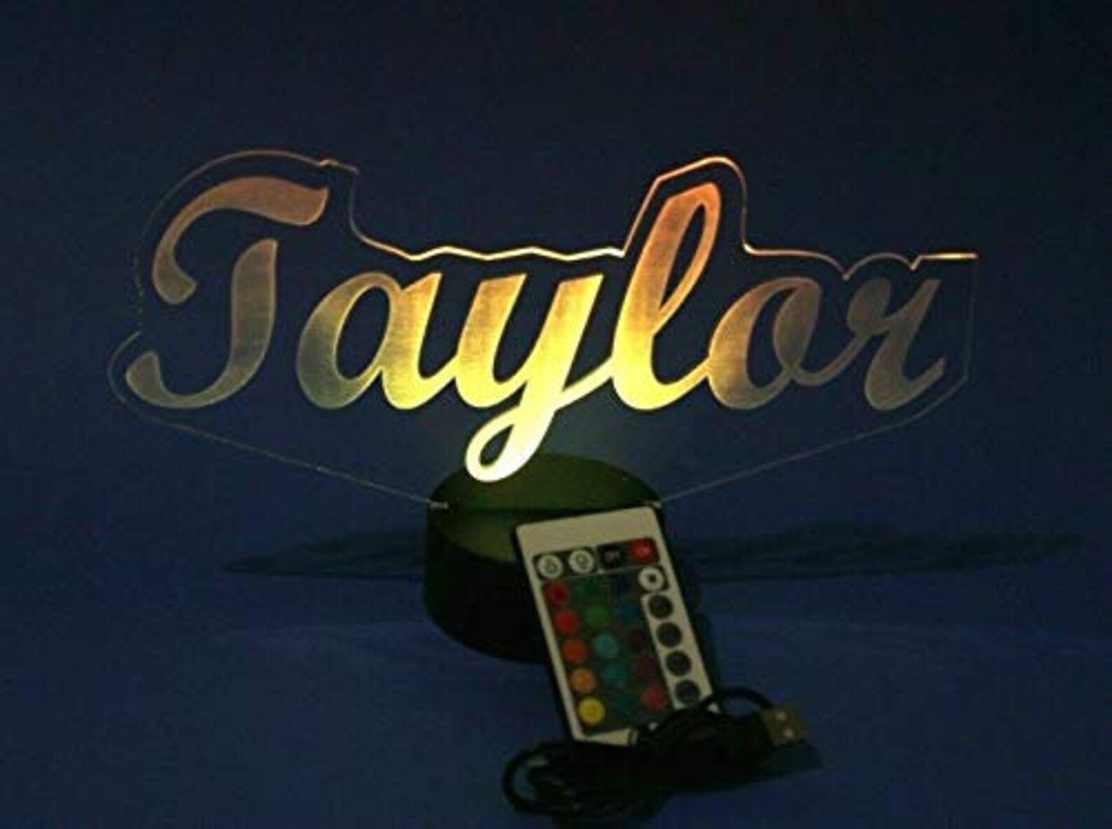 Script Cursive Custom Shape Any Name Made to Order Room Night Light up ...
