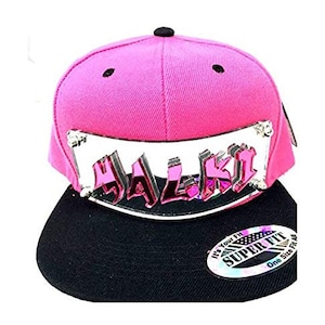 Personalized Custom Snapback Hat Six Panel Flat Bill Snap Back Hat Cap, Laser Cut Graffiti Letters, Custom Made to Order, Exclusive Creation