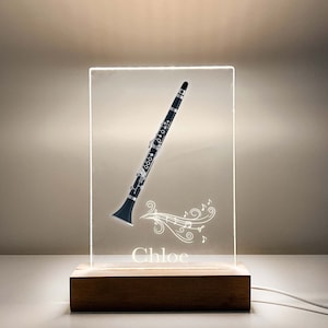 Clarinet Player, Wind Instrument Night Light Up Table Lamp LED Personalized Custom, Gift For Musicians, Clarinetists, Music Band Lovers Gift image 7