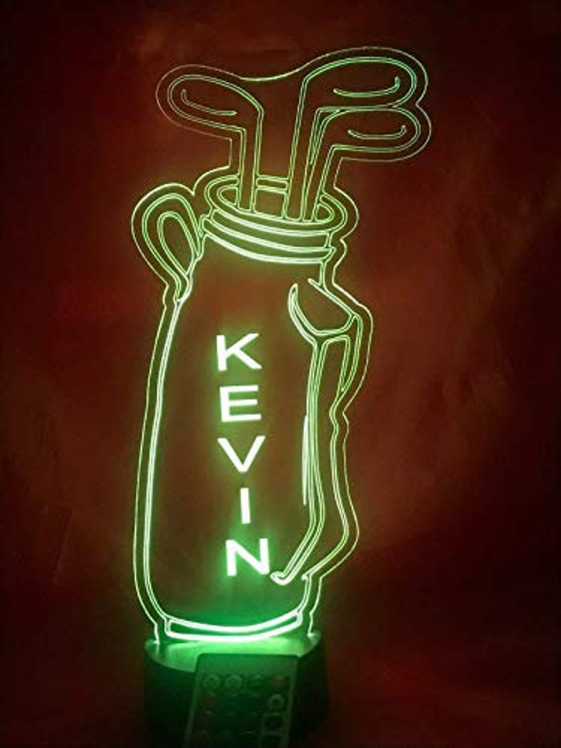 Golf Bag & Clubs Night Light Up Table Lamp Golf Club Desk Etsy