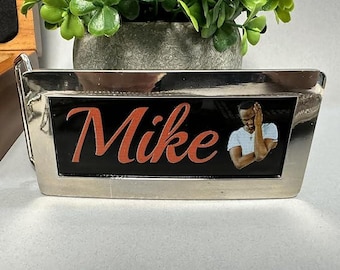 Adjustable Belt Buckle Laser Personalized Custom Name or Favorite Word With Your Photo Picture Eye Catching Tons of Compliments Belt Buckles