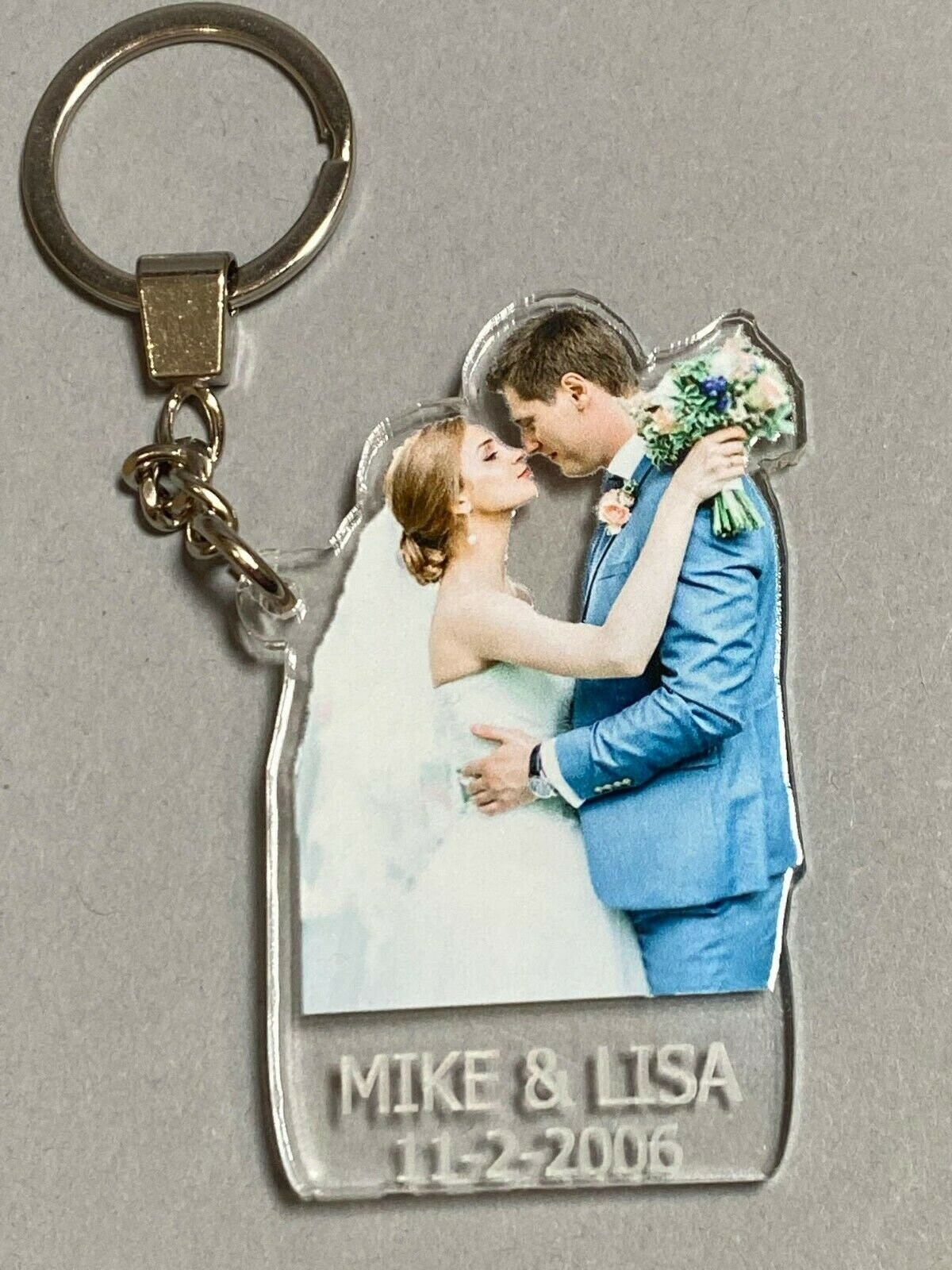 Photographing Keychains Photo Keychain 2 Sides Personalized, Custom Key Ring Chain Engraved ...