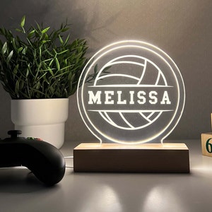 Personalize Free | Volleyball 3D Night Light | Gift for Volleyball Player | Personalized Gift | Desk Lamp | Sports Bedroom | Volleyball Gift