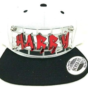 Personalized Custom Snapback Hat Six Panel Flat Bill Snap Back Hat Cap, Laser Cut Graffiti Letters, Custom Made to Order, Exclusive Creation
