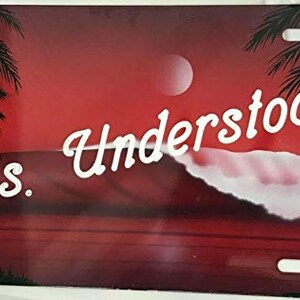 Palm Tree Scenic Personalized Custom License Vanity Plate Free Engraved Auto Car Tag Vehicle License Plate Beautifully Designed, Great Gift!