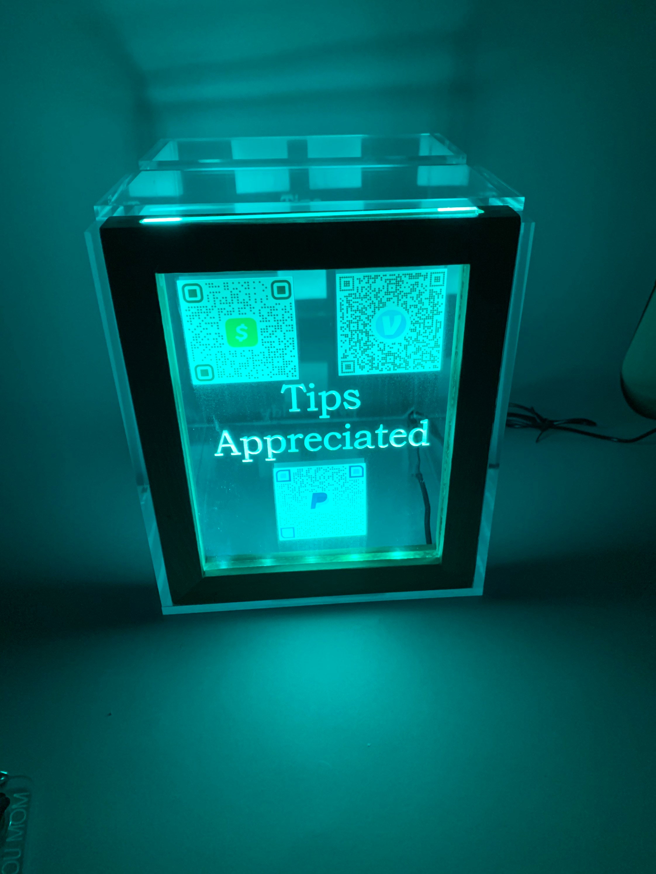 Fantastically Unique Eye Catching Light up Tip Box Fund Raiser Etsy