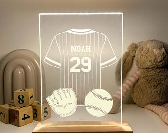 Custom Personalized Name LED Wood Stand Room Night Light up Table