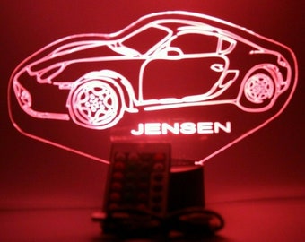 Sports Car Fast Exclusive Racing Night Light Up Table Desk Lamp LED Personalizado Free Engrave Name It's Wow With Remote 16 Colors Gran Regalo