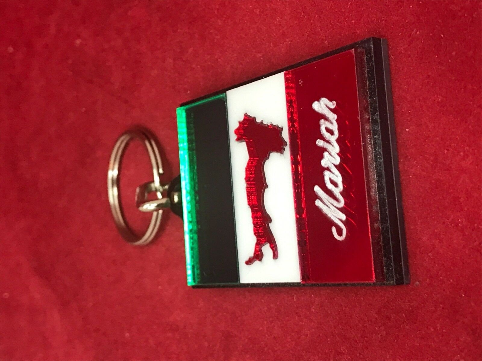 Italian Italy Flag Keychain Personalized Custom Name Free Etsy