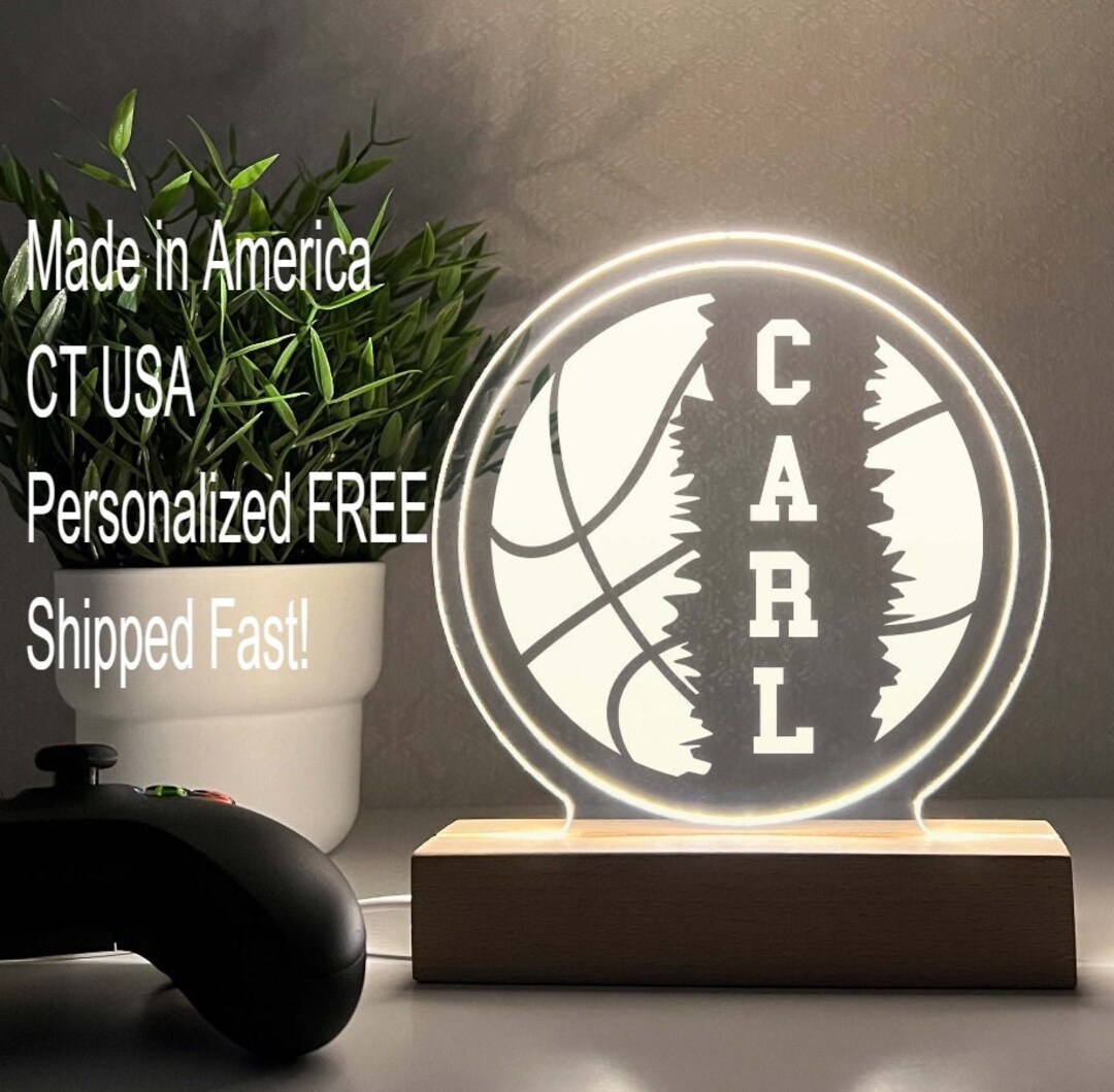 Personalize Free Basketball 3D Night Light Gift for Basketball Player ...